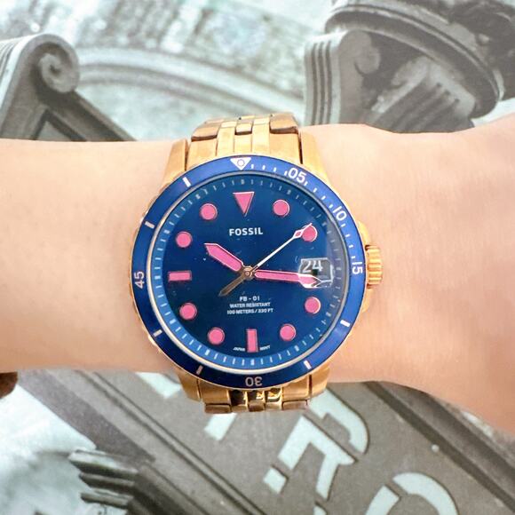 Fossil FB-01 ES4767 Three-Hand Date Rose Gold-Tone Stainless Steel Watch main image 6